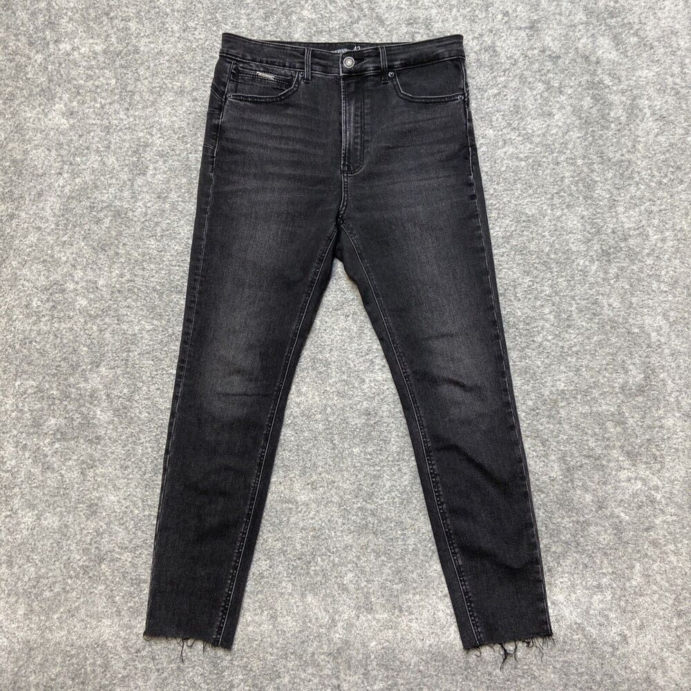 Stradivarius Skinny Jeans Women's Size UK 14 | US 10‎ Black Denim EUC